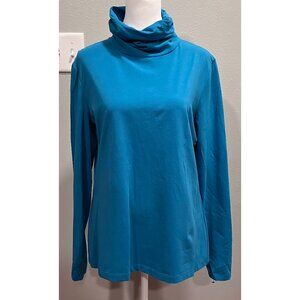 NWOT LAFAYETTE 148 New York Womens Turtleneck Long Sleeve top, Blue, Size L